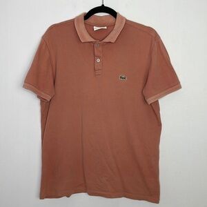 Lacoste salmon polo shirt
